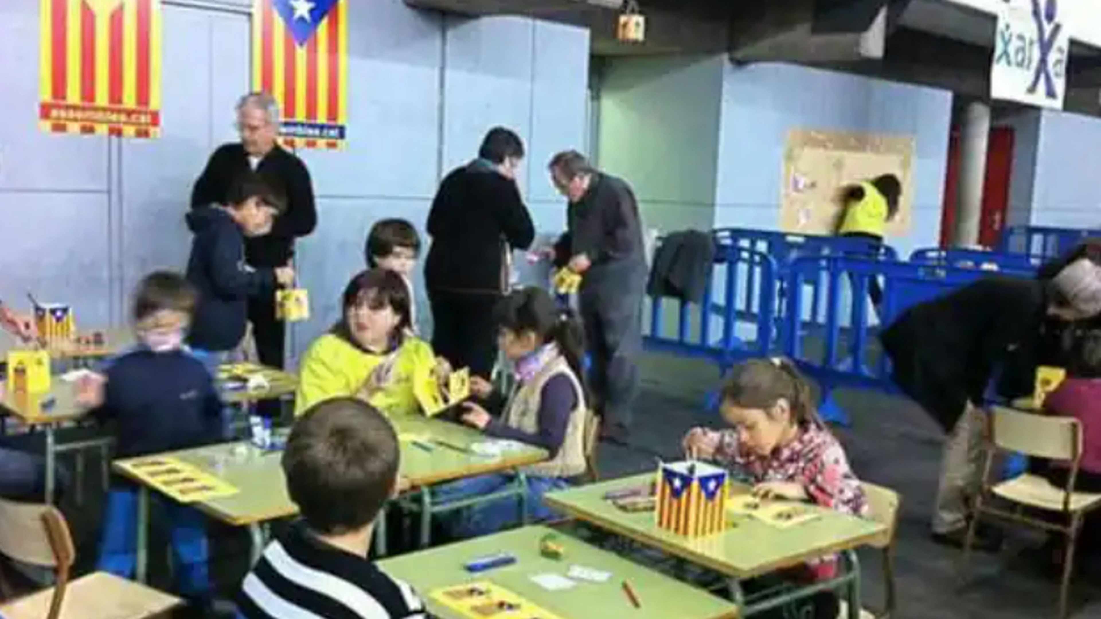 Acte indépendantiste dans une école catalane.
