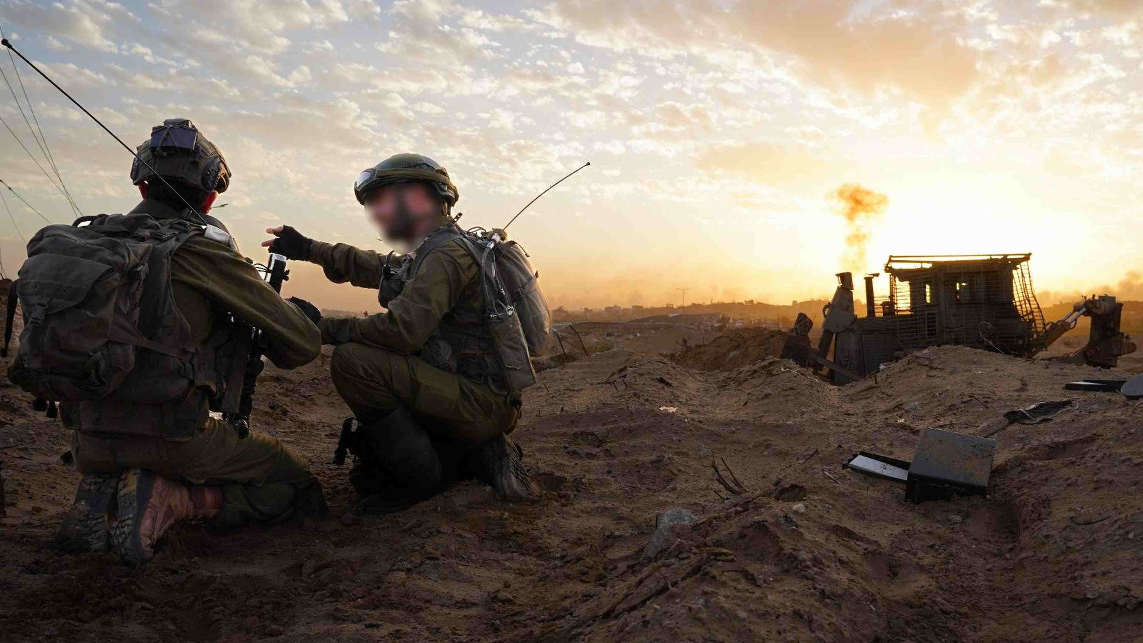 Soldats israéliens dans la bande de Gaza 