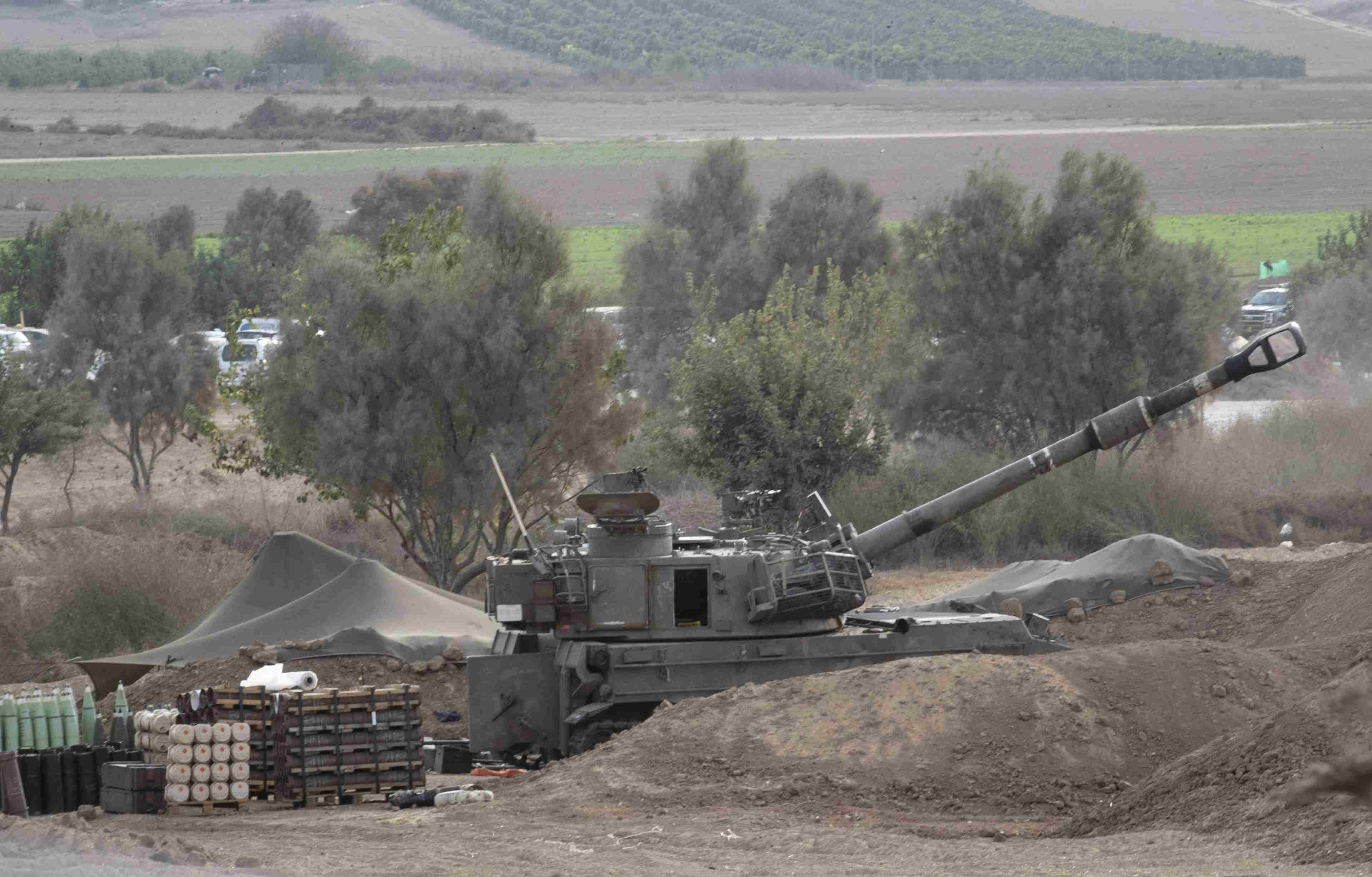 Artillerie israélienne en bordure de la bande de Gaza